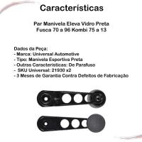 Par Manivela Eleva Vidro Preta Fusca 70 A 96 Kombi 75 A 13 - 4