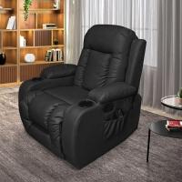 Poltrona Do Papai Com Massagem E Aquecimento Reclinável Miami Balanço Giratória Preto G31 Encantum - 1