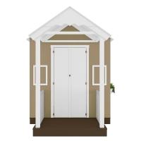 Casinha De Brinquedo Artesanal Com Varanda Mdf Branco/bege L12 - Criança Feliz - 7