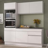 Armário De Cozinha Compacta 3 Peças Com Rodapé Mp2177 Made Multimóveis Branco Branco - 3