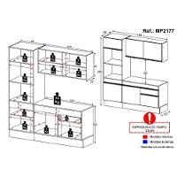 Armário De Cozinha Compacta 3 Peças Com Rodapé Mp2177 Made Multimóveis Branco Branco