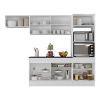 Armário De Cozinha Compacta 4 Peças Com Rodapé Mp2176 Made Multimóveis Branco Branco - 3
