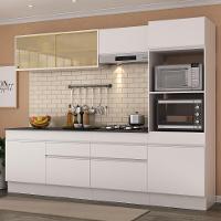 Armário De Cozinha Completa 5 Peças Com Rodapé Mp2181 Made Multimóveis Branco Branco - 2