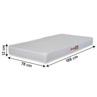 Colchão Solteiro Espuma D20 Malibu 78x188x12cm Branco Hellen Branco - 2