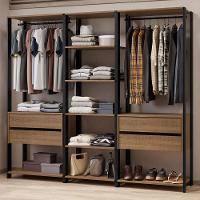Guarda-roupa Closet Modulado Valencia 4 Gavetas 199cm Madesa 02 Rustic-Preto - 1
