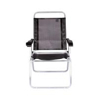 Cadeira De Praia Alta Reclinável Boreal Com Porta Copo Mor Cor:preto Preto - 3