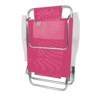 Kit 2 Cadeira Alumínio Reclinável Summer 6 Posições Rosa Mor