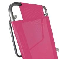 Kit 2 Cadeira Alumínio Reclinável Summer 6 Posições Rosa Mor - 8