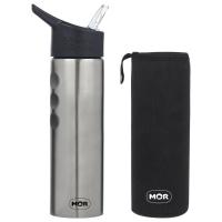 Garrafa Squeeze Academia Aço Inox Capa Neoprene To Go Mor