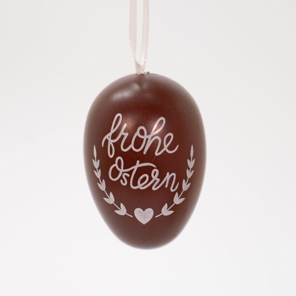 Kit 36 Ovos De Páscoa Pendente Marrom Enfeitado Decoração - 4