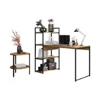 Escritório Completo Industrial (1 Escrivaninha, 1 Mesa Lateral) 2 Peças Freijó - Kappesberg - 1