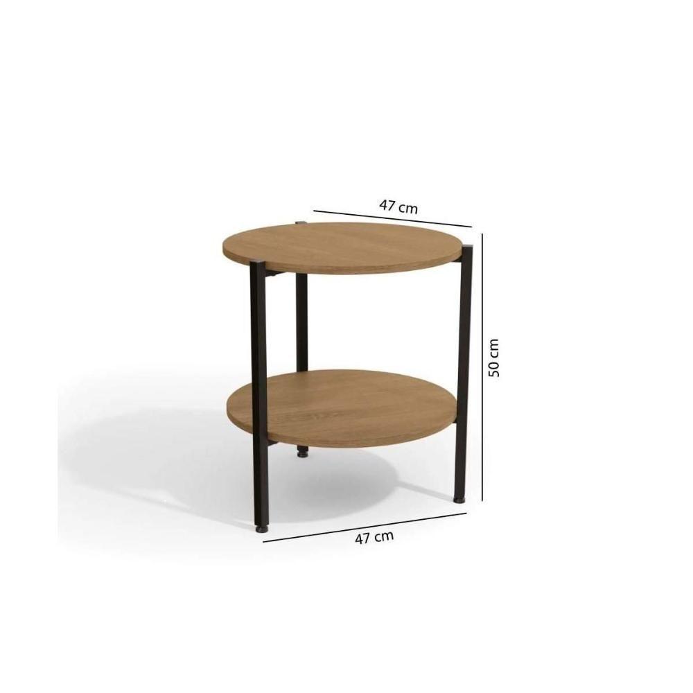 Escritório Completo Industrial 3 Peças (1 Escrivaninha, 1 Nicho, 1 Mesa de Centro) Freijo/Preto - Kappesberg - 9