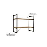 Escritório Completo Industrial 3 Peças (1 Escrivaninha, 1 Nicho, 1 Mesa de Centro) Freijo/Preto - Kappesberg