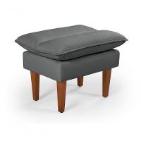 Sofá Cama Vancouver 3 Lugares Império Reclinável Casal Pés Madeira Suede Cinza 380 - 7