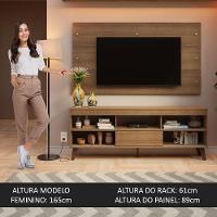 Rack Com Painel Para Tv Até 65 Polegadas Com Pés Rustic Texas Madesa Rustic - 5