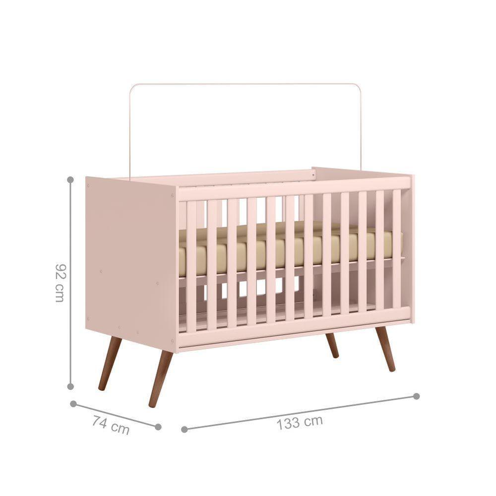 Conjunto Quarto Infantil Retro Sevilha Rosa Com Colchao - 7