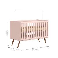 Conjunto Quarto Infantil Retro Sevilha Rosa Com Colchao - 7