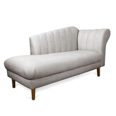 Divã Recife Veludo 165 Cm Pés Chanfrado Castanho - D'rossi Cor Cinza