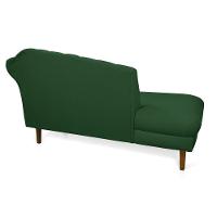 Divã Recife Veludo Verde 165 Cm Pés Chanfrado Castanho - D'rossi - 3