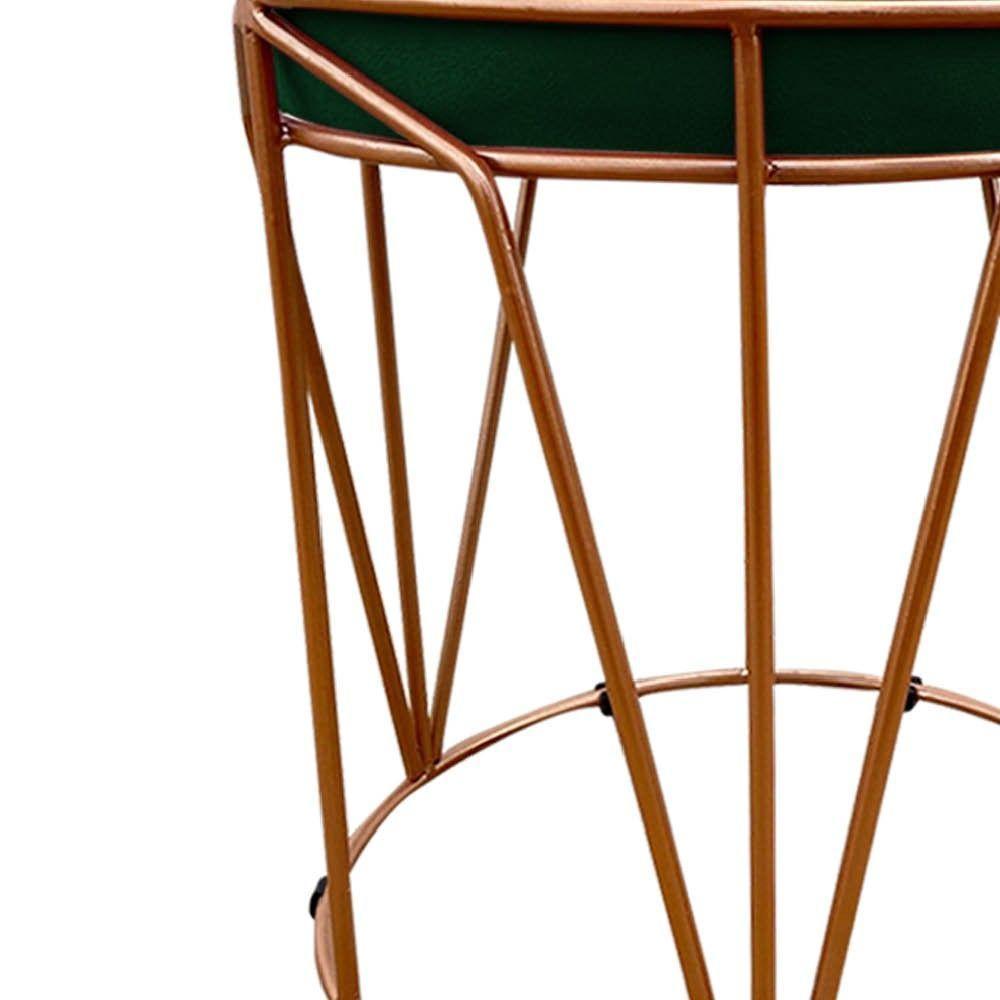 Puff Babu Suede Base Cobre D´rossi Verde - 5