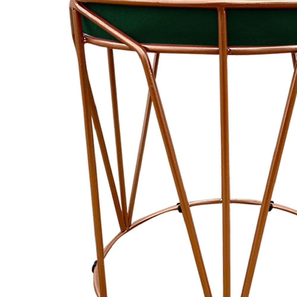 Puff Babu Suede Base Cobre D´rossi Verde - 8