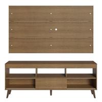 Rack Com Painel Para Tv Até 65 Polegadas Com Pés Rustic Detroit Madesa Rustic - 6