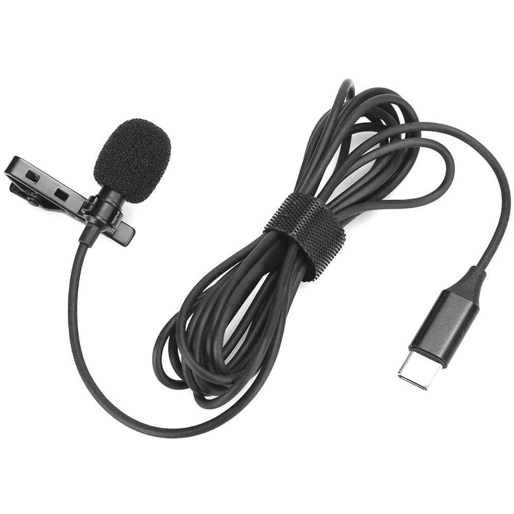 Microfone De Lapela Com Cabo 1.5m E Plug Usb Tipo C - 1