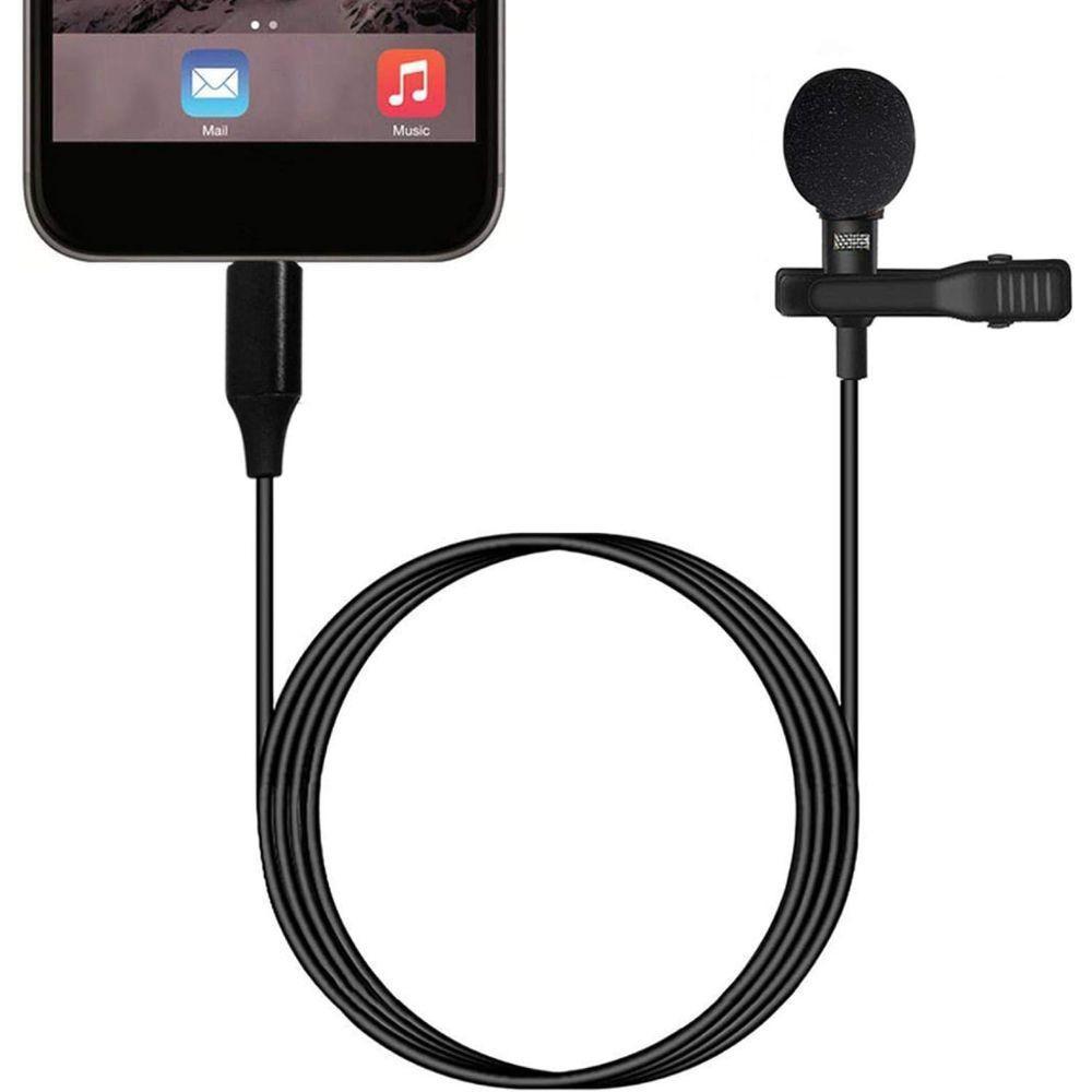 Microfone De Lapela Com Cabo 1.5m E Plug Usb Tipo C - 3