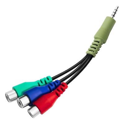 Cabo P2 4c 3 Jack Rca Vd-az-vm 16,5cm