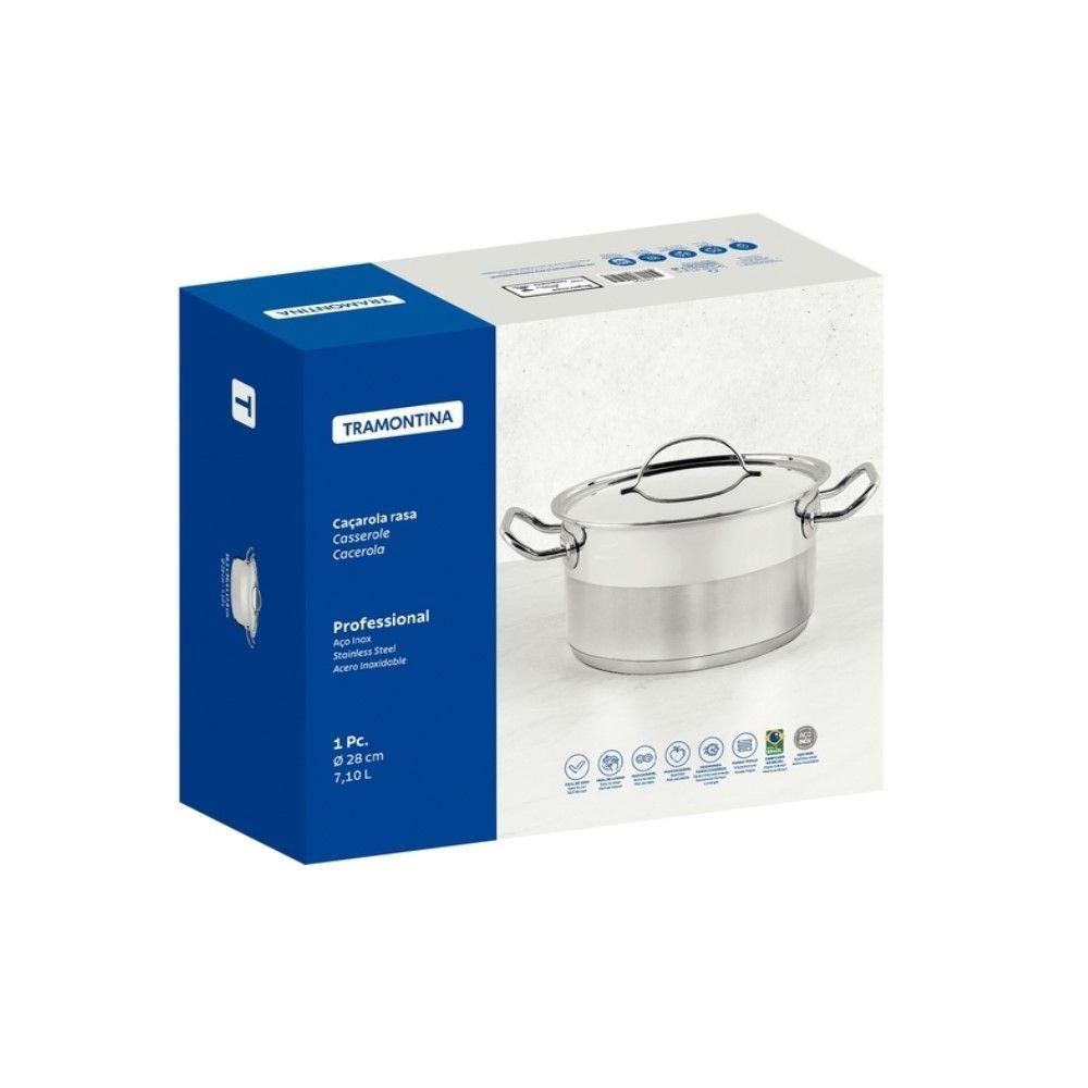 Caçarola Rasa 28cm 7,1L Inox Tramontina 62623/280 - 2