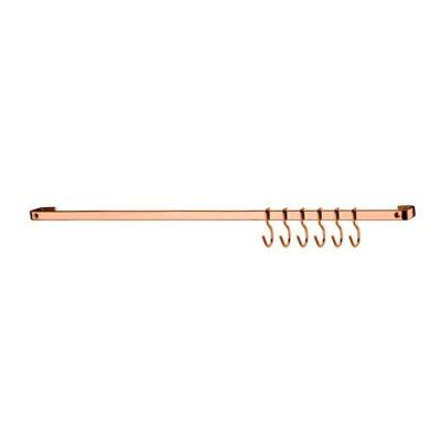Barra De Piatina Em Aço Carbono Bella Cucina 45Cm 7 Peças Future Rose Gold