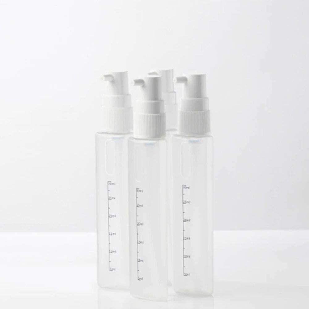 Dispenser Garrafa 4 Em 1 Loção Portátil Shampoo Gel Cremes Rosa Viagens - 2