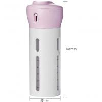 Dispenser Garrafa 4 Em 1 Loção Portátil Shampoo Gel Cremes Rosa Viagens - 1