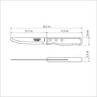 Faca Para Churrasco Jumbo Tramontina Com Lâmina Em Aço Inox E Cabo Em Madeira Polywood Vermelho 5" Tramontina - 4