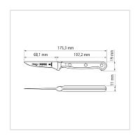 Faca Para Frutas E Legumes Tramontina Century Com Lamina Em Aço Inox E Cabo Em Policarbonato 3"