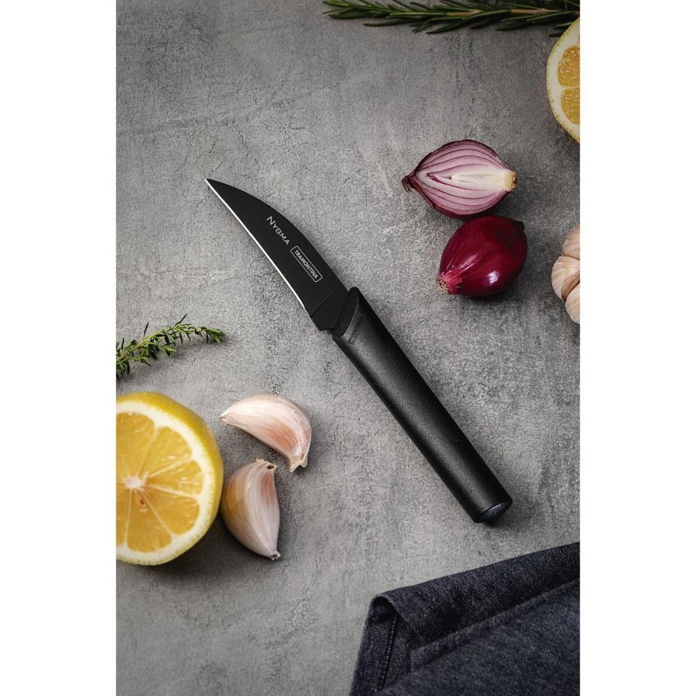 Faca Para Tornear Nygma Com Lâmina Em Aço Inox E Cabo De Polipropileno Texturizado Preto 3 Polegada - 6