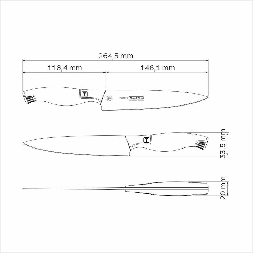 Faca Utility Tramontina Sublime Em Aço Inox 6" Tramontina - 3