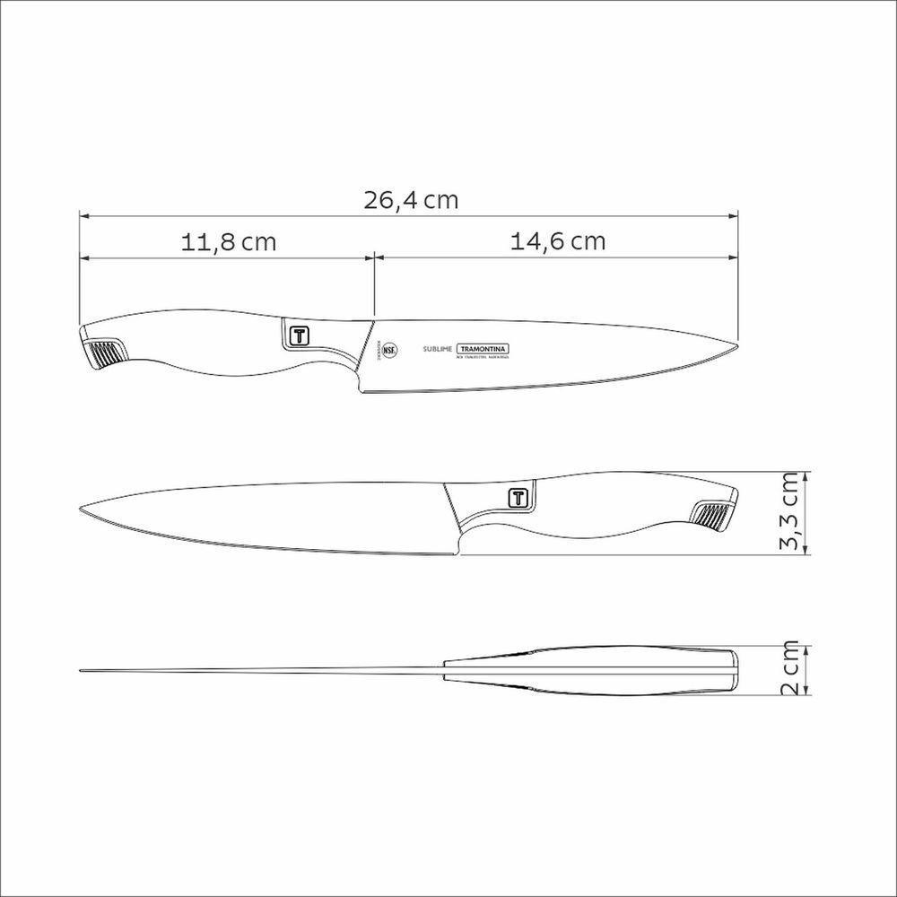 Faca Utility Tramontina Sublime Em Aço Inox 6" Tramontina - 5