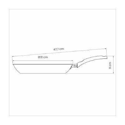Frigideira Tramontina Turim Aluminio Max Chumbo 30 Cm 2,5