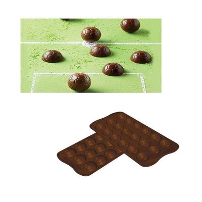 Forma 3d Silicone Mini Bombom Chocolate Futebol Silikomart