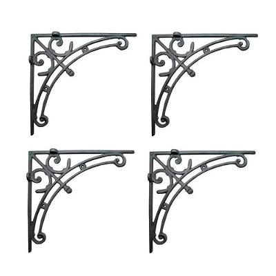 Kit 04 Cantoneiras N06 em Ferro Fundido Cor Preto em Hera