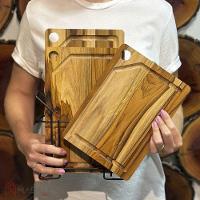 Kit 3 Tábuas De Madeira Com Suporte Em Aço - Stolf - 5