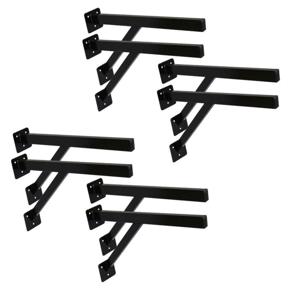 Kit 8 Suportes Parafusar Bancada Pia Pedra Mármore 40X20Cm - 1