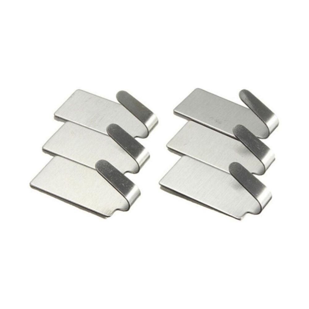 Kit 6 Ganchos Inox De Parede Com Adesivo único - 5