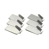 Kit 6 Ganchos Inox De Parede Com Adesivo único - 5