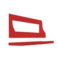 Porta Taças E Prateleira Adega Para Vinhos Garrafas Bar Vermelho Laca - 3