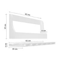 Porta Taças E Prateleira Adega Para Vinhos Garrafas Bar Branco Laca - 4