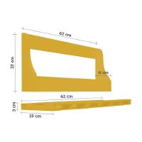 Porta Taças E Prateleira Adega Para Vinhos Garrafas Bar Amarelo Laca - 4