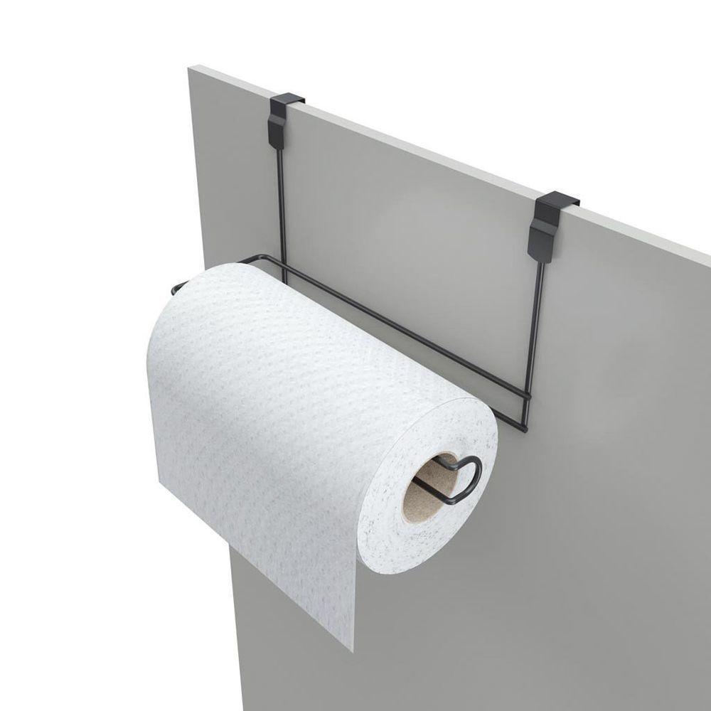 Porta Papel Toalha Com Encaixe Em Aço - Stolf Preto - 1