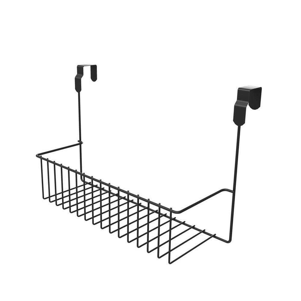 Suporte Multiúso Com Encaixe Para Porta De Armário - Stolf Preto - 1